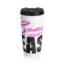 Load image into Gallery viewer, White LOGO Stainless Steel Travel Mug