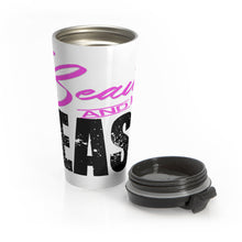 Load image into Gallery viewer, White LOGO Stainless Steel Travel Mug