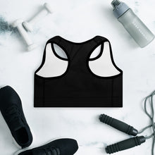 Load image into Gallery viewer, Black LOGO Padded Sports Bra