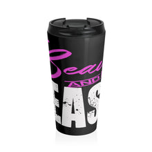 Load image into Gallery viewer, Black LOGO Stainless Steel Travel Mug
