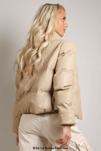 Load image into Gallery viewer, PU Leather Cropped Puffer Coat
